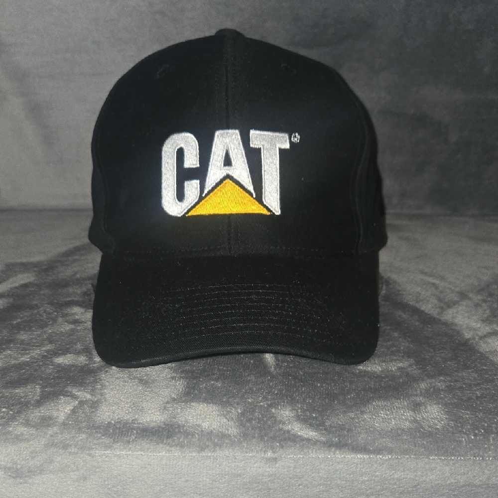 CAT Men's Black Cap with Yellow Accent